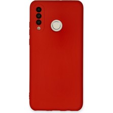 Aqua Aksesuar Huawei P30 Lite Kılıf Lansman Içi Kadife Lüx Tasarım Silikon Kapak - Kırmızı