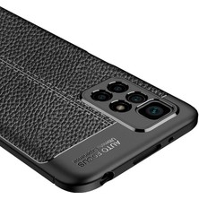 Case Street Xiaomi Redmi 10 2022 Kılıf Niss Silikon Deri Görünümlü Kamera Korumalı Siyah