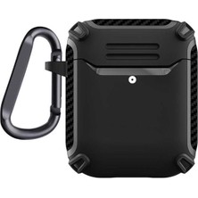 Microsonic Apple AirPods 1. Nesil / 2. Nesil Legacy Cube Kılıf Siyah