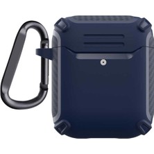 Microsonic Apple AirPods 1. Nesil / 2. Nesil Legacy Cube Kılıf Lacivert