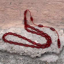 Sistemli Kırmızı Kapsül  Ateş Kehribar Tesbih