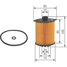 Bosch F026407152 Yağ filtresi Volvo S60 1.5 T3 2.0 T3 15> 05040646 A730X6744A1A