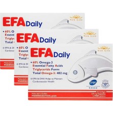New Life Efa Daily Balık Yağı  30 Kapsül 3 Adet