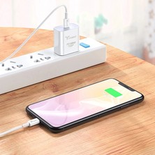 Lucatech Apple iPhone Uyumlu Hızlı Şarj Aleti 25W Pd Type-C-Lighting Akıllı Çip Teknolojili Ultra Hızlı Apple iPhone Uyumlu Şarj Cihazı