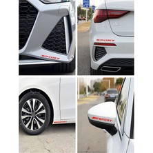 Özkaş Sport Reflektörlü Yazı 7 Adet Oto Sticker Yapıştırma Oto Aksesuar