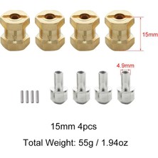 Dynwave 1/10 Ölçekli Rc Araç Tekerlek 12MM Uzatma Adaptör Pirinç 12/15/17MM 15MM (Yurt Dışından)