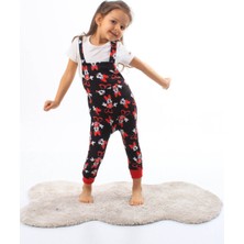Cansın Mini Kız Çocuk Minnie Baskı Tişörtlü Tulum 1-5 Yaş 13939
