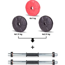 ECG Ecgspor 21 kg Dambıl Seti Kırmızı Siyah