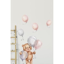 Kt Grup Yavru Ayıcığın Balon Oyunu Çocuk Odası Duvar Sticker Seti