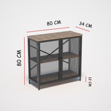 Retodesign Endüstriyel 2 Kapaklı Konsol/ Dresuar 1900