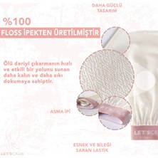 LET'SCRUB Ekru Banyo Duş Kesesi Peeling Eldiveni %100 Floş Ipek Kadın ve Erkekler Için