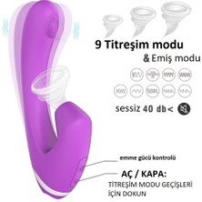 Bonilove Rabbit 9 Modlu Emiş Yapabilen G-Bölgesi ve Klitoris Uyarıcı Titreşimli Vibratör+Jel