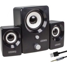 Pazariz 2+1 USB Ses Sistemi Speaker 6W Rms Hoparlör Bilgisayar Laptop Cep Telefonu