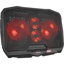 Addison Rampage AD-RC4 COLDBREEZE Kırmızı Ledli 2*125mm+2*70mm Işıklı Fan 15-17 Notebook Soğutucu Stand