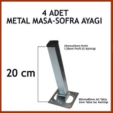 4lü Katlanır Metal Yer Sofrası Ayağı Yer Masası Ayağı 20 cm