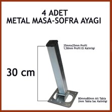 4lü Katlanır Metal Yer Sofrası Ayağı Yer Masası Ayağı 30 cm