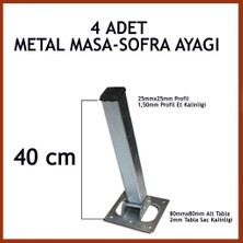 4lü Katlanır Metal Yer Sofrası Ayağı Yer Masası Ayağı 40 cm