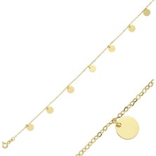 Yenn Jewelery 14K Pullu Altın Bileklik