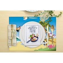 Adawall Home Looney Tunes Team Kumaş Amerikan Servis 4'lü Set 35 x 50 cm