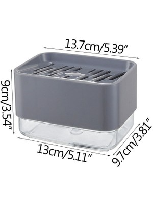 Three Beans Temizlik Malzemeleri Presleme Sabun Kutusu Mutfak Push Tip Otomatik Sıvı Çıkış Kutusu Mutfak Malzemeleri Temizleme Fırça Süngerleri | Temizleme Fırçaları (Turuncu) - (Yurt Dışından)