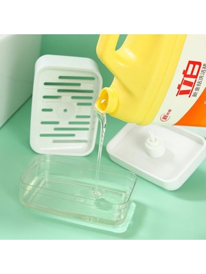 Three Beans Temizlik Malzemeleri Presleme Sabun Kutusu Mutfak Push Tip Otomatik Sıvı Çıkış Kutusu Mutfak Malzemeleri Temizleme Fırça Süngerleri | Temizleme Fırçaları (Turuncu) - (Yurt Dışından)
