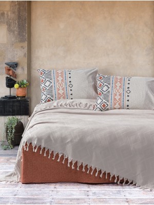 Cotton Box Jakarlı Çift Kişilik Pike Takımı Origin Taş