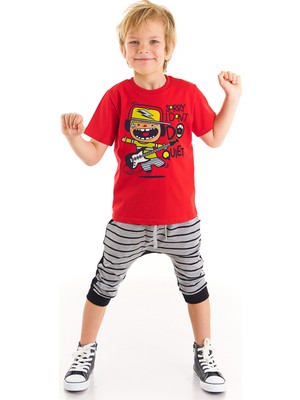 Denokids Jake Erkek Çocuk T-shirt Kapri Şort Takım