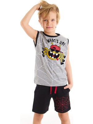 Denokids Örümcek Erkek Çocuk T-Shirt Şort Takım