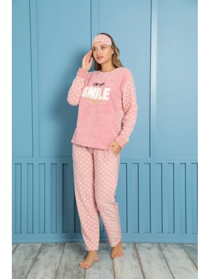 Moda Çizgi Welsoft Polar Kadın Pijama Takımı 8457