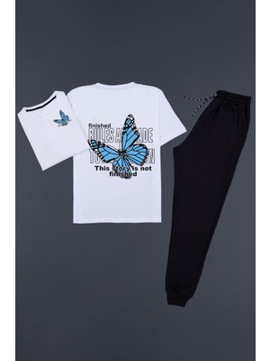 Kelebek Sırt Baskılı Eşofman Takımı