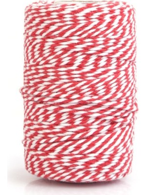 Paket Parti Kırmızı-Beyaz Ip 150 mt