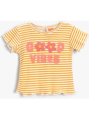 Koton 2SMG10025AK Bisiklet Yaka NormalKalıp Baskılı Çok Renkli Bebek T-Shirt