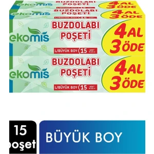 Buzdolabı Poşeti 4 Al 3 Öde Büyük Boy 30 x 45 cm