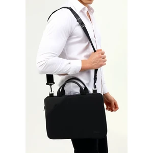 Siyah Su Geçirmez Fermuar Detayli 15.6'' Darbeye Karşi Korumali Kilif Notebook Laptop white Çantasi