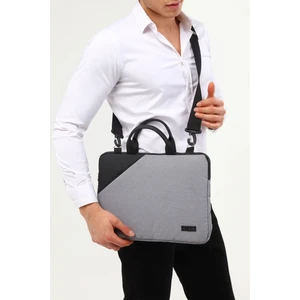 Siyah Su Geçirmez Fermuar Detayli 15.6'' Darbeye Karşi Korumali Kilif Notebook Laptop white Çantasi