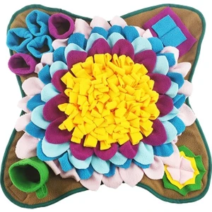 Three Beans 50X50 cm Pet Köpek Snuffle Mat Burun Kokusu Eğitim Koku Pad Yavaş Besleme Kase Gıda Dağıtıcı Halı Kaymaz Bulmaca Oyuncak | Köpek Oyuncakları - (Yurt Dışından)
