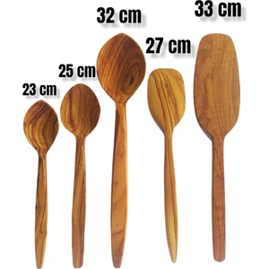 Zeytin Kaşık Spatula Seti  5'li