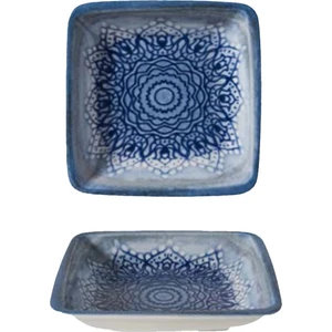 Güral Porselen 19X19 cm Pera Bone Çukur Tabak 1 Adet Mavi