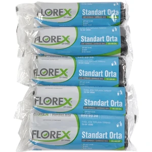 Floppy  Büzgülü Orta  Çöp Torbası 55 x 60 cm 24 Paket