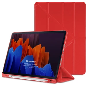 Samsung Galaxy Tab S8 Plus X800 Kılıf Origami Pencil Kırmızı