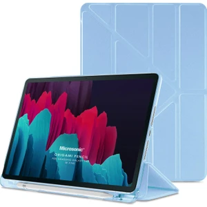 Samsung Galaxy Tab S8 X700 Kılıf Origami Pencil Mavi