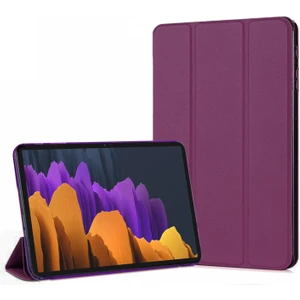 Samsung Galaxy Tab S8 Plus X800 Kılıf Slim Translucent Back Smart Cover Mor