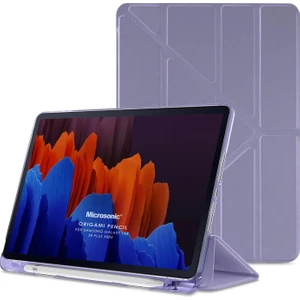 Samsung Galaxy Tab S8 Plus X800 Kılıf Origami Pencil Lila