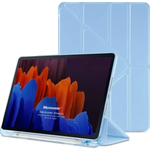 Samsung Galaxy Tab S8 Plus X800 Kılıf Origami Pencil Mavi