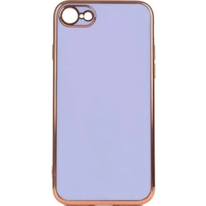 Apple iPhone Se 2022 Kılıf Bark Parlak Silikon Renkli Kenarları Rose Mor