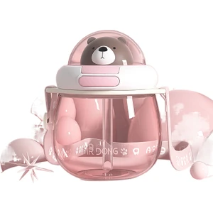 Öğrenci Sevimli Taşınabilir Su Bardağı Tritan Suluk 650ML