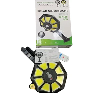 ZB-168B Kumandali 3 Kademeli̇ 168 Cob Ledli̇ Sensörlü Beyaz Solar Aydinlatma