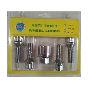 Jantlarınıza Kilitli Bijon Takımı M12X1.25 Boy 48 mm , 5 Parça
