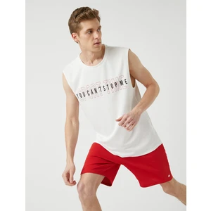 Slogan Baskılı Spor Atlet