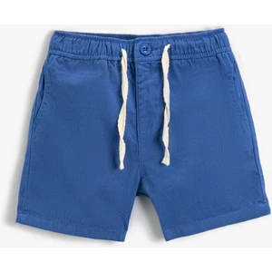 Basic Şort Beli Lastikli Diz Üstü Pamuklu